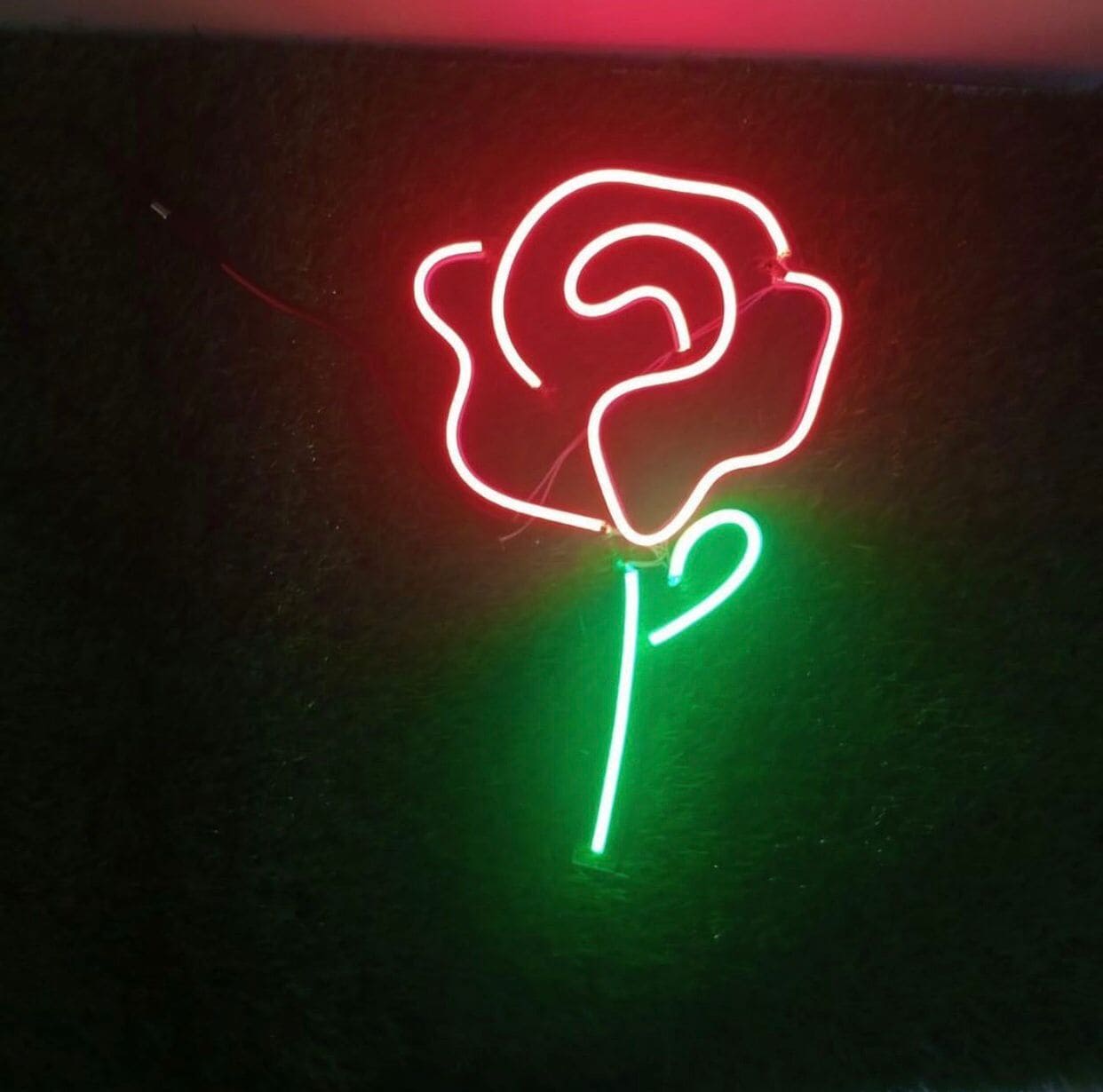 Neon Rose And Heart Lights With Acrylic Base, USB Battery Operated Creative Neon Led Lights, LED Decor Night Light, Love Neon Signs for Wall Decor Neon Rose And Heart Lights With Acrylic Base, USB Battery Operated Creative Neon Led Lights, LED Decor Night Light, Love Neon Signs for Wall Decor